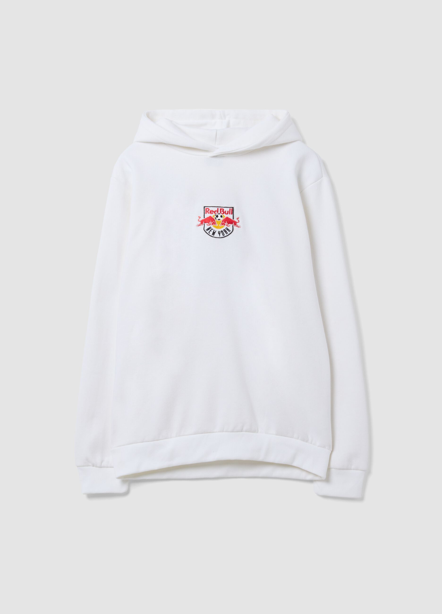 Wei&szlig;er Hoodie aus Baumwollmischung mit New York Red Bulls Print