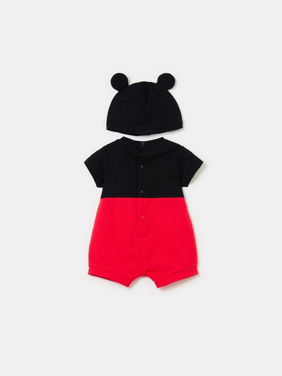 Set with Mickey Mouse romper suit and hat with ears_1