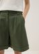 Green stretch cotton shorts_3