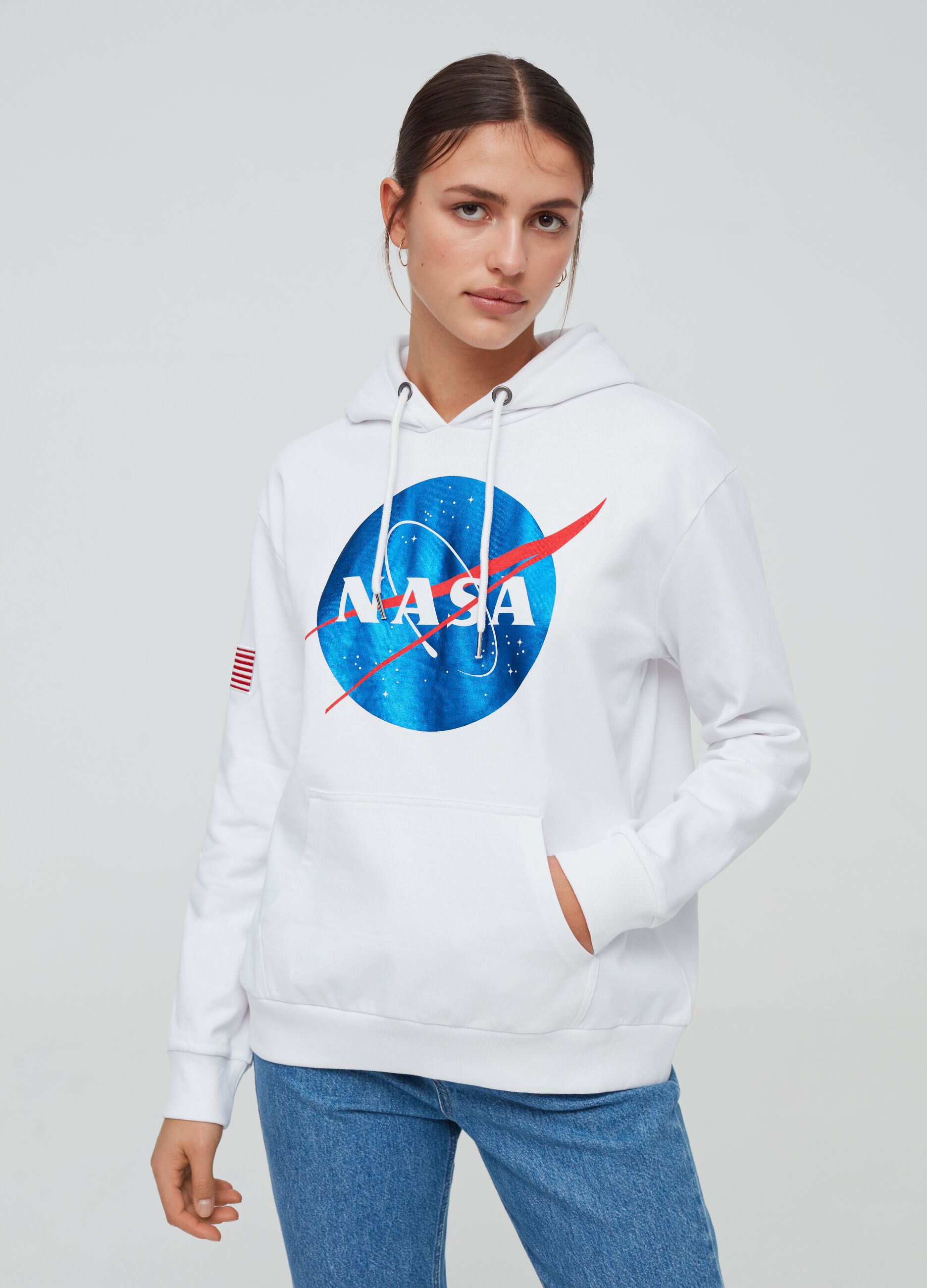 Sudadera con capucha estampado NASA
