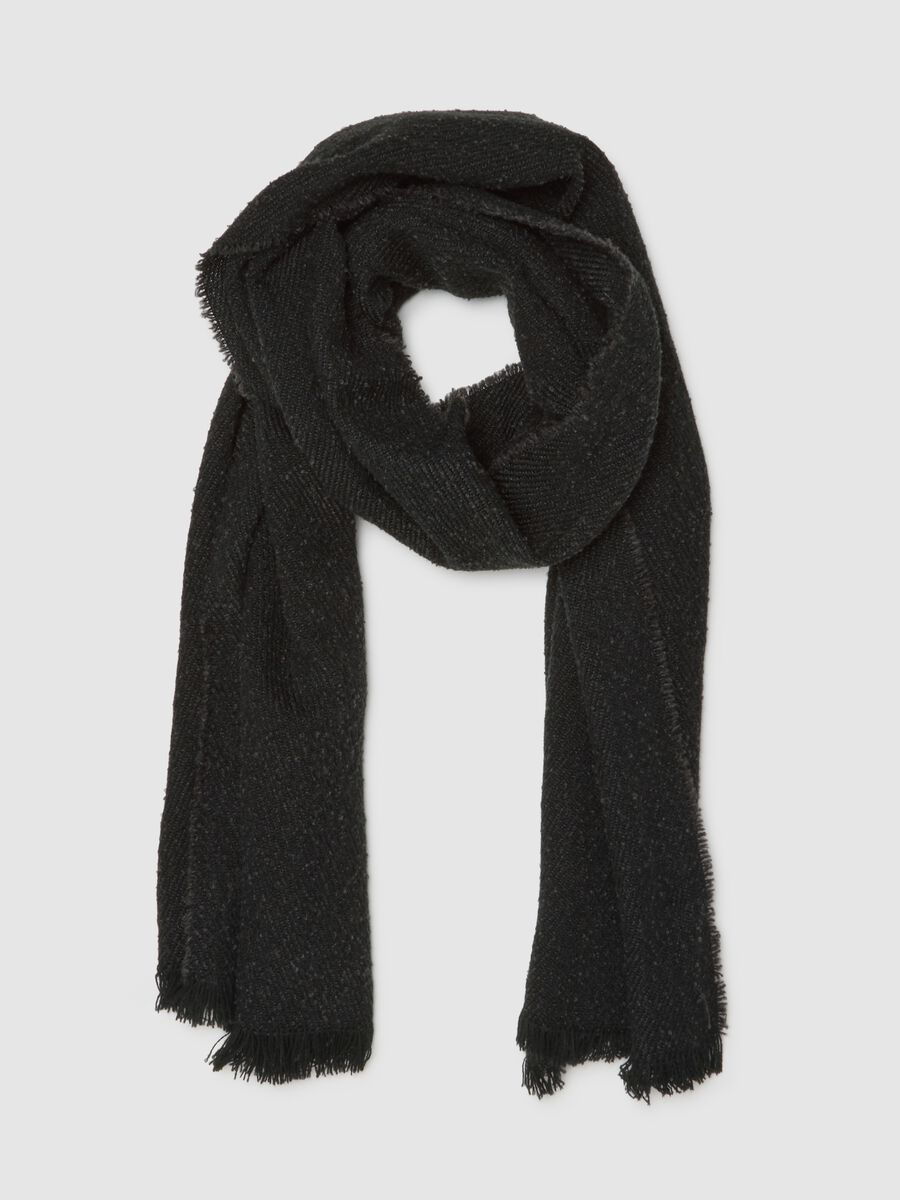 Black Woven Scarf_0