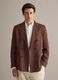 Brown Pure Linen Regular Fit Blazer_2
