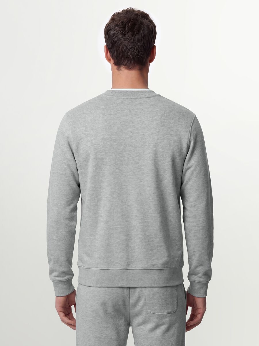 Grey crew-neck cotton-blend sweatshirt, regular fit_2