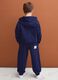 Blue pure cotton joggers with elasticated waist for boys_1