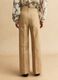 Straight-leg beige cotton blend trousers regular fit_3