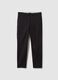 Black Stretch Cotton Slim Fit Chino Trousers_5