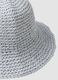 Hellblauer Bucket Hat aus reinem Papierstoff_1