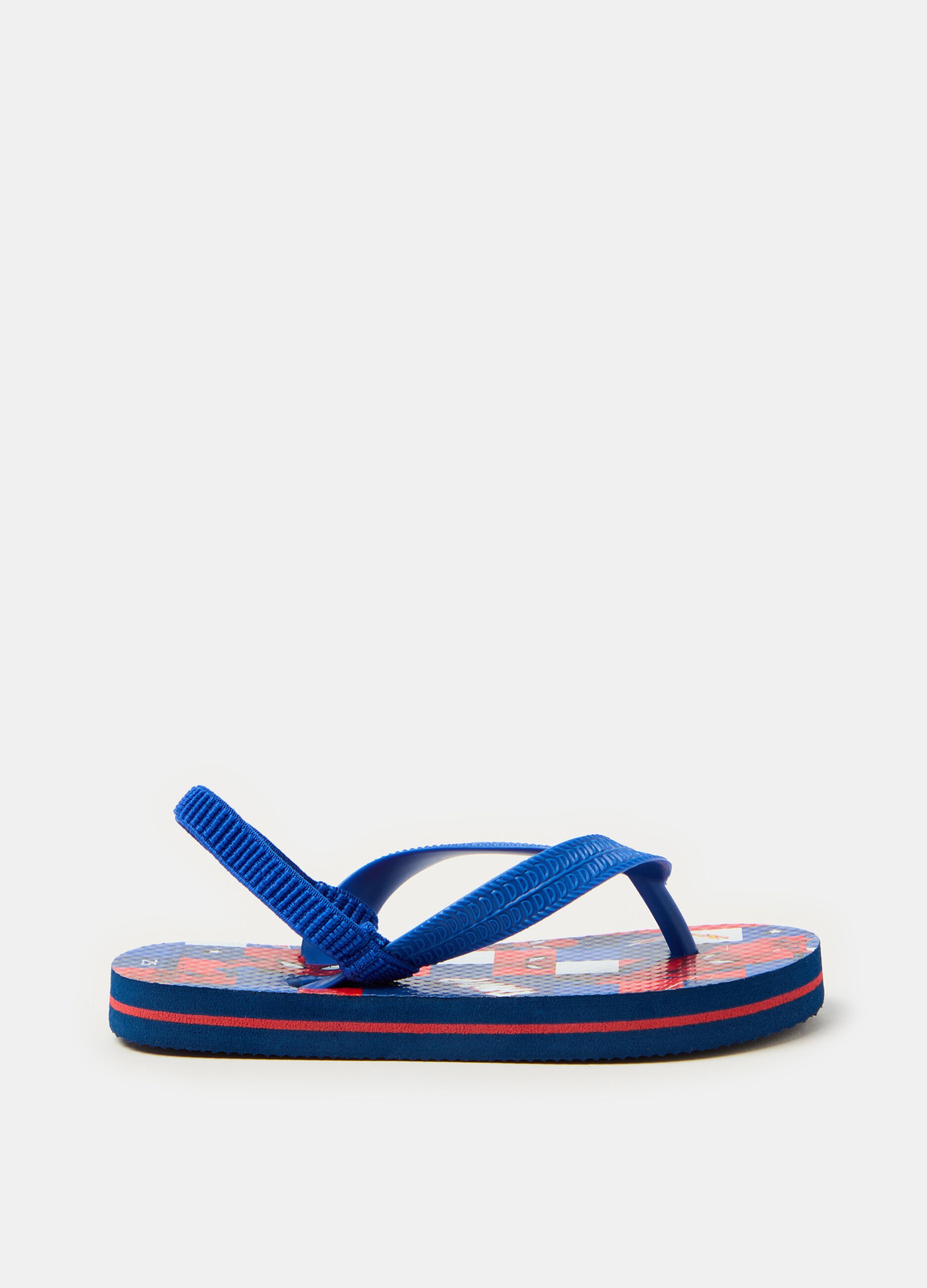 Sandals with Spiderman print