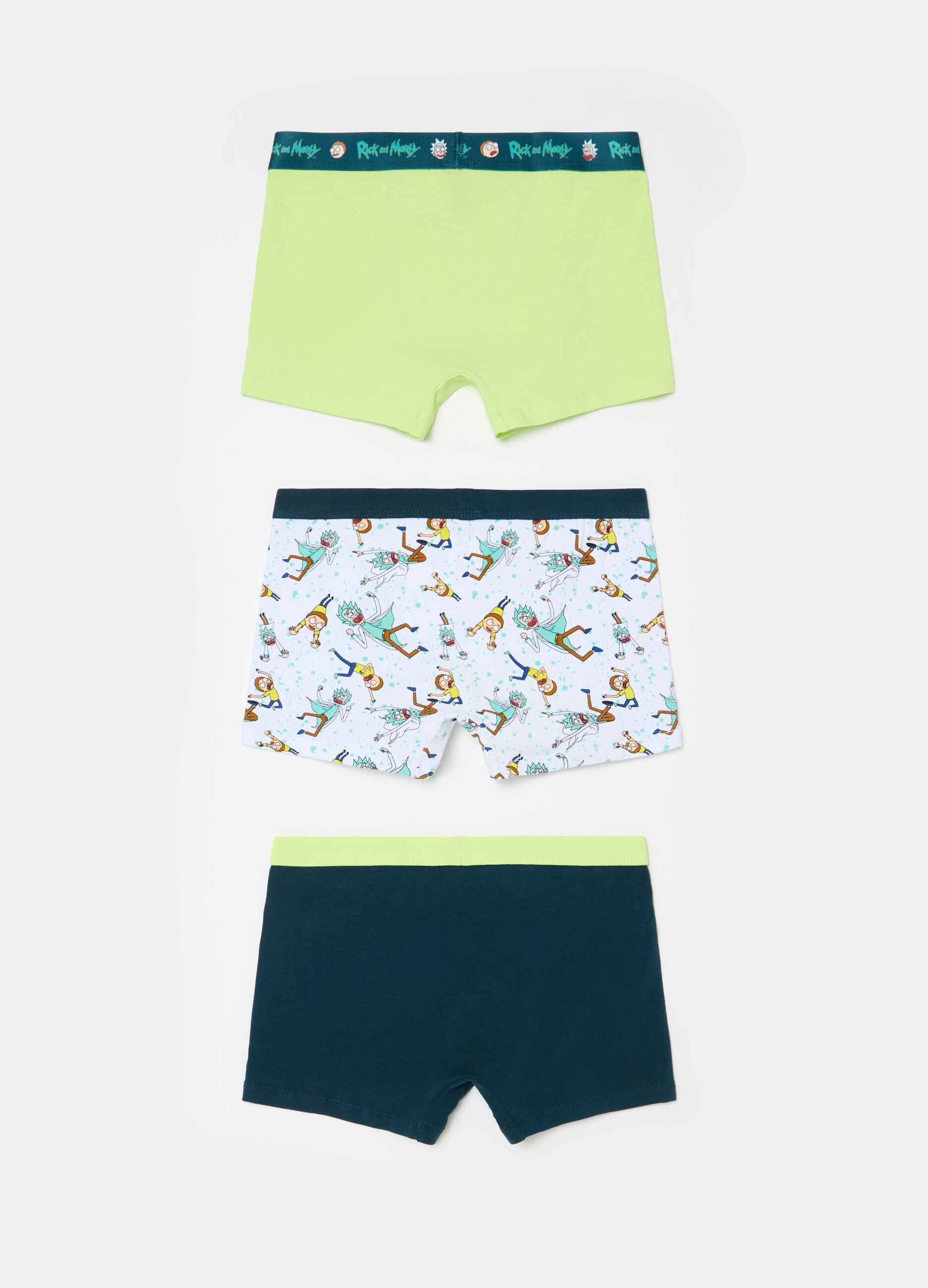 Three-pack boxer shorts with Rick and Morty print