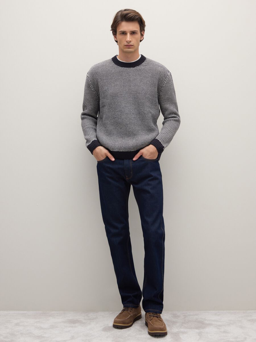 Multicolour Striped Regular Fit Jumper_2