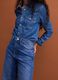Blue denim straight-fit jeans in pure cotton_2