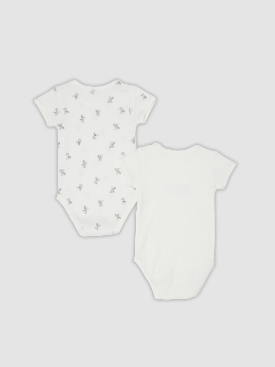 Bipack di body bianchi in cotone organico con stampa koala per neonato e bimbo_1