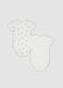 Bipack di body bianchi in cotone organico con stampa koala per neonato e bimbo_1