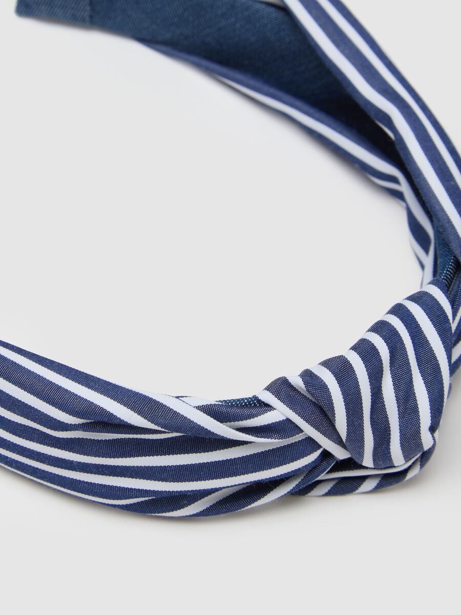 Multicolour striped pure cotton hairband_1