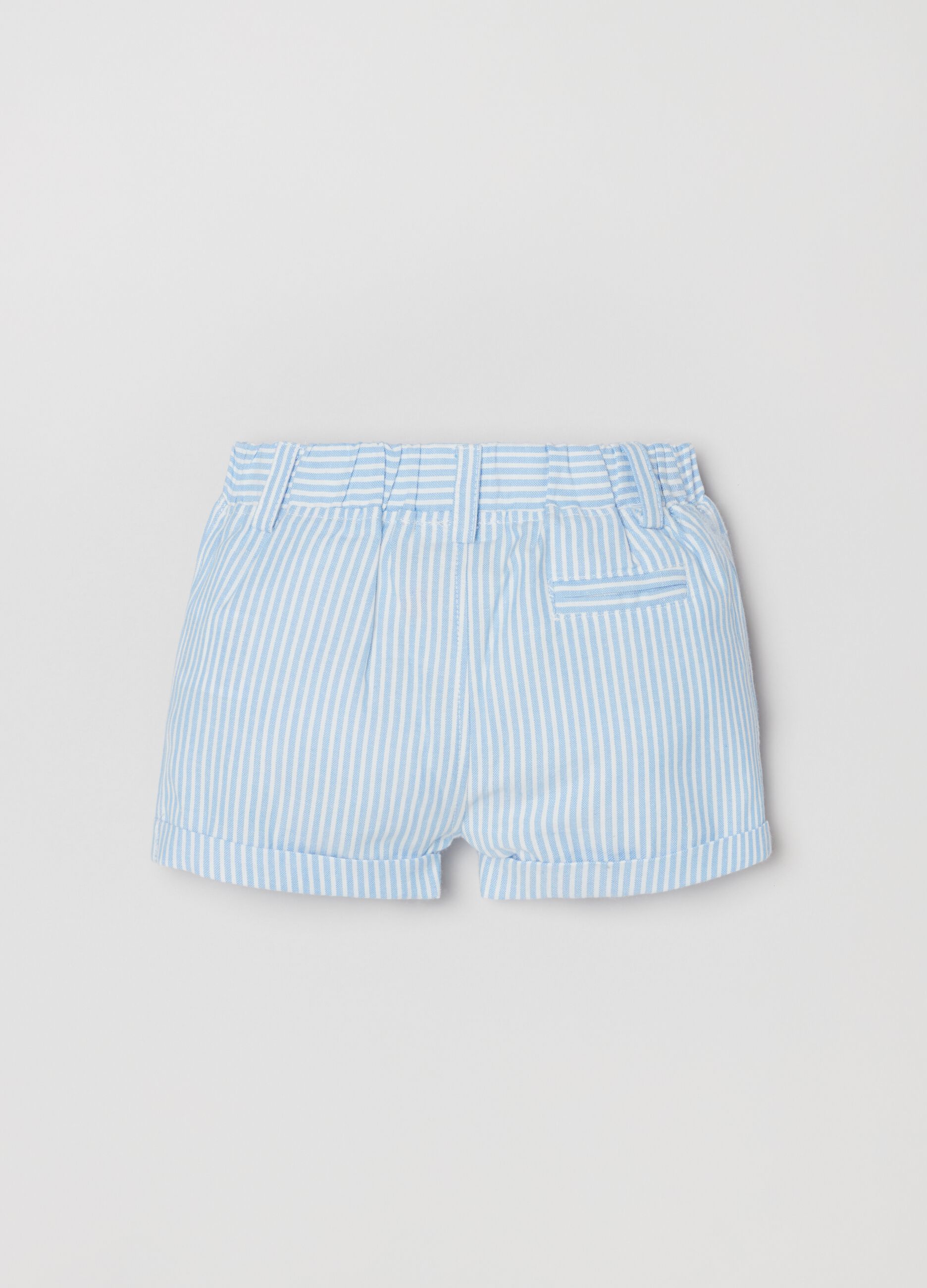 Shorts de rayas de algodón