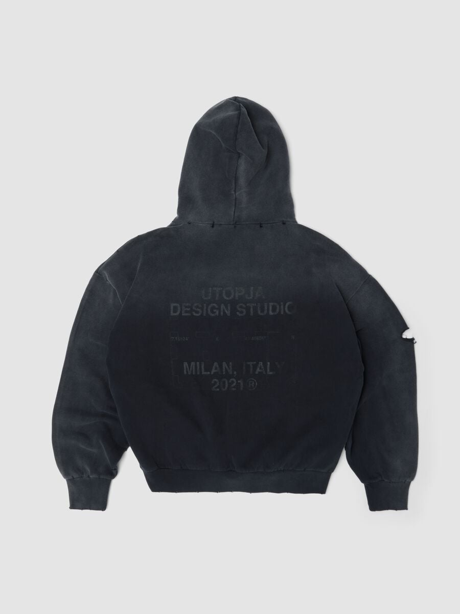 Sunfaded Black Hoodie_5