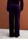 Purple wide-leg trousers in stretch velvet-effect fabric_3