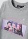 T-shirt cinzenta de algod&atilde;o el&aacute;stico de manga comprida com estampado K-Pop Demon Hunters_2