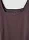 Body marrone in tessuto elasticizzato con Scollo madonna_7