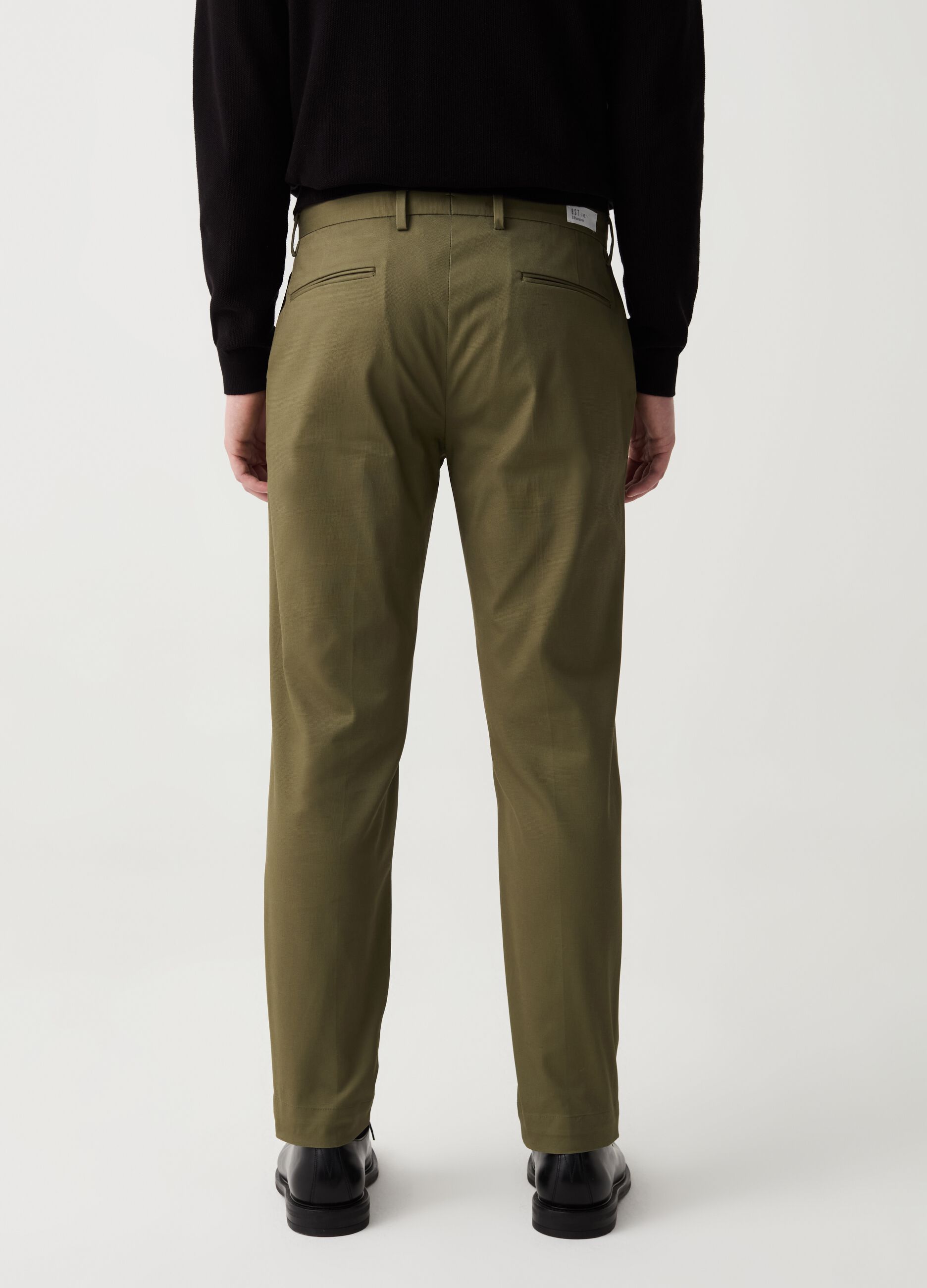 B.ST 1957 stretch cotton chino trousers