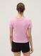 Camiseta rosa de algod&oacute;n puro con cuello redondo_3