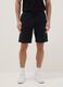 Black Regular Fit Cotton Blend Bermuda Shorts_1