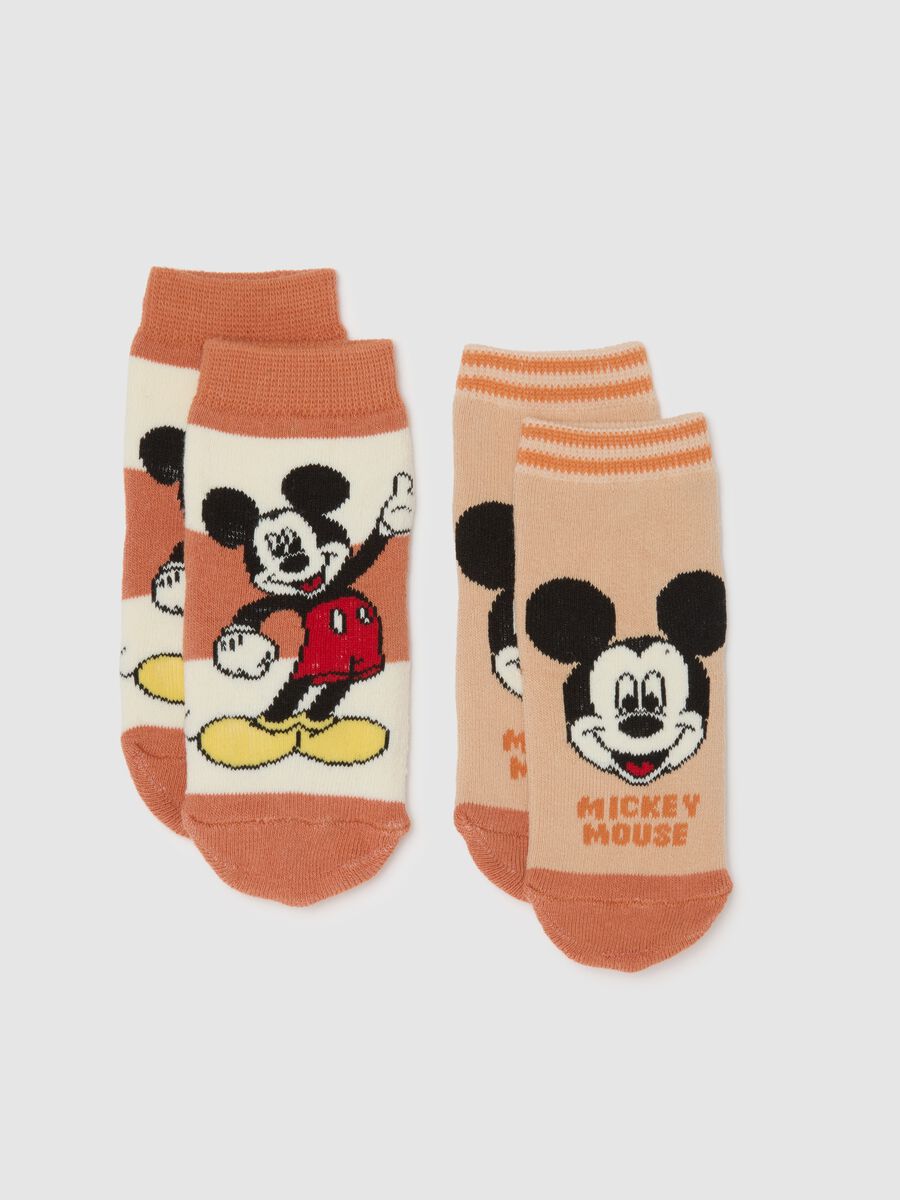 Set of two-pack colourful elasticated children's cotton socks Mickey Mouse_1