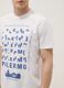 Wei&szlig;es T-Shirt aus reiner Baumwolle mit Print, Regular Fit_2