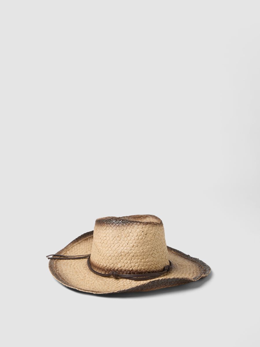 Brown paper-fabric cowboy hat_0