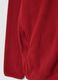 Red fleece regular fit sweatshirt with zipper_5