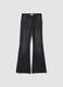 Jeans neri in cotone elasticizzato flare fit_0
