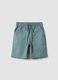 Light blue pure cotton shorts with elasticated waistband_0