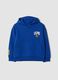 Blaue Hoodie mit Rundhalsausschnitt aus Baumwollmischung_0