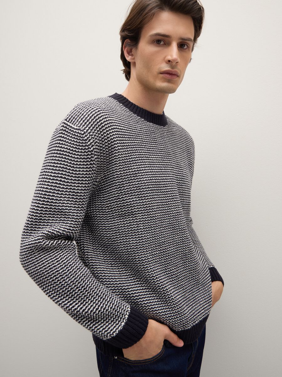 Multicolour Striped Regular Fit Jumper_0