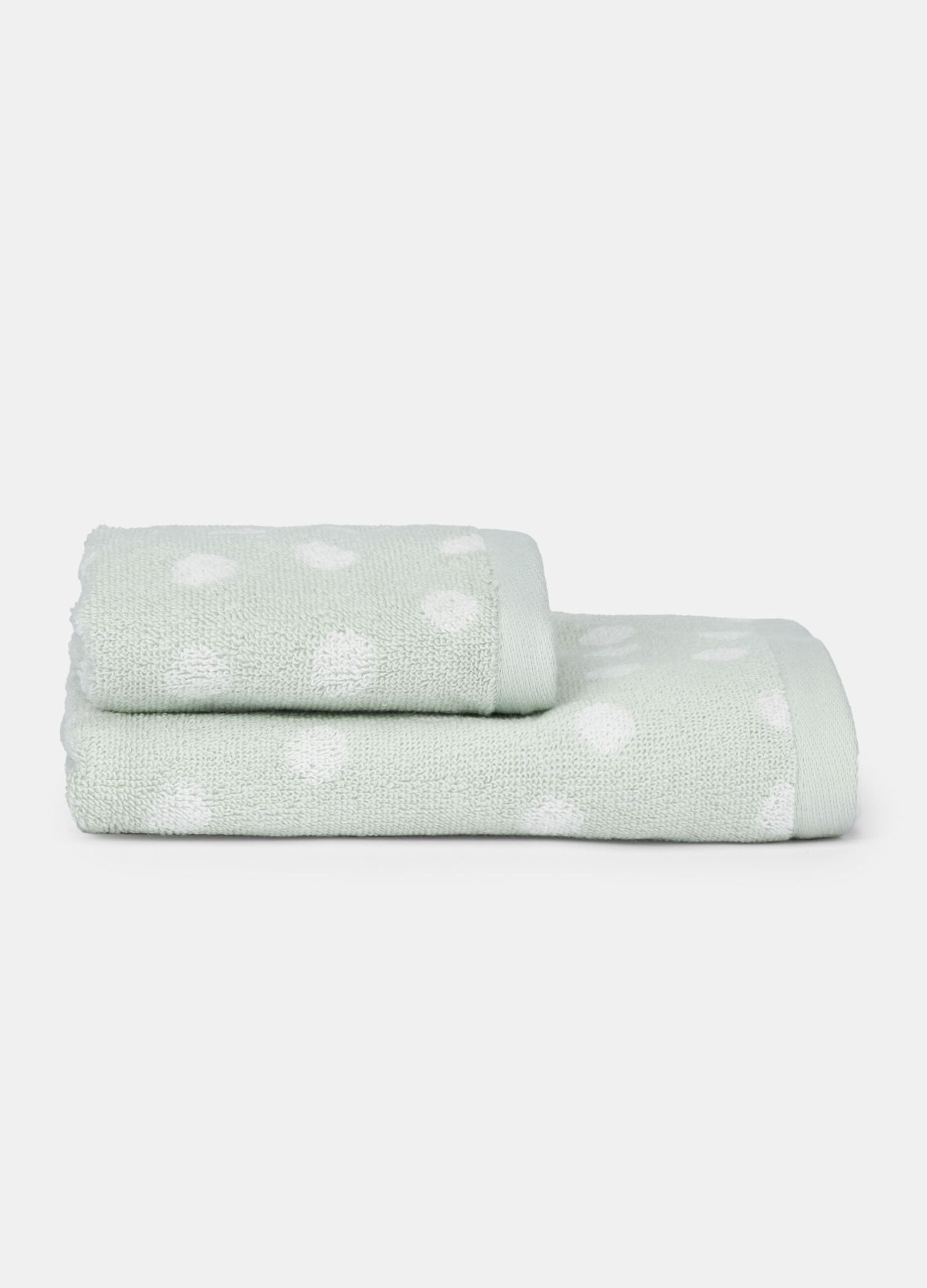 Polka dot towel in cotton