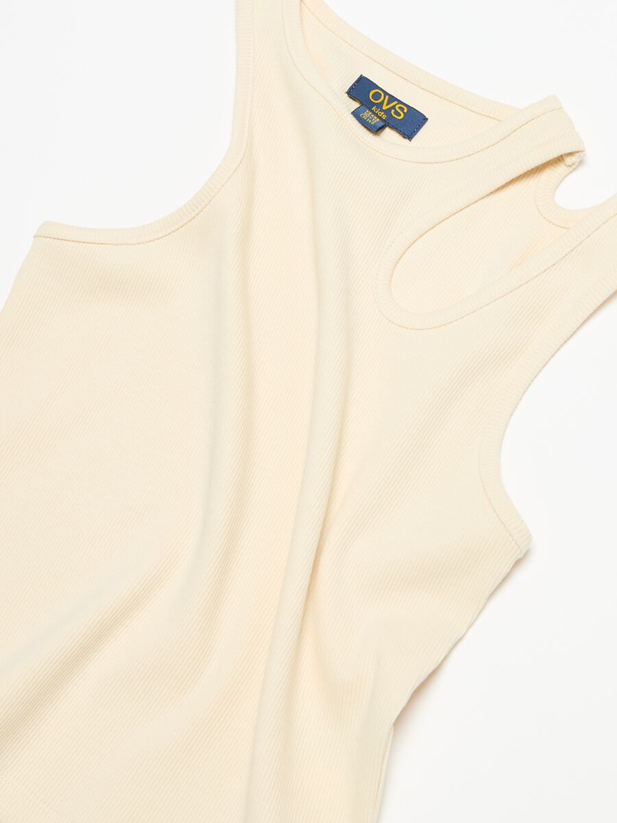 Asymmetric tank top with cut-out detail_2