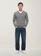 Grauer V-Ausschnitt-Pullover aus Viskosemix, Regular Fit_3