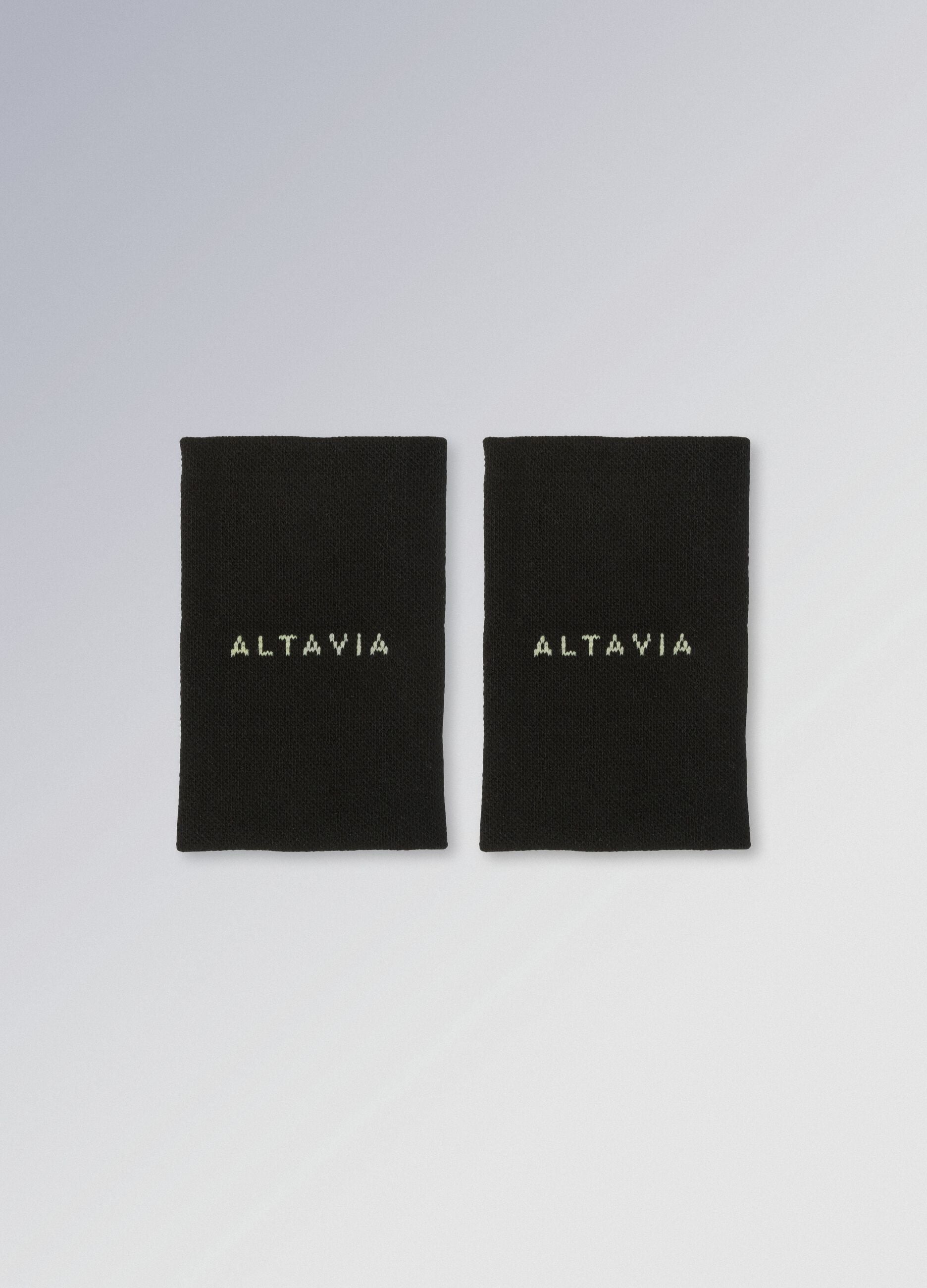 Black ALTAVIA COURT wristbands in stretch cotton