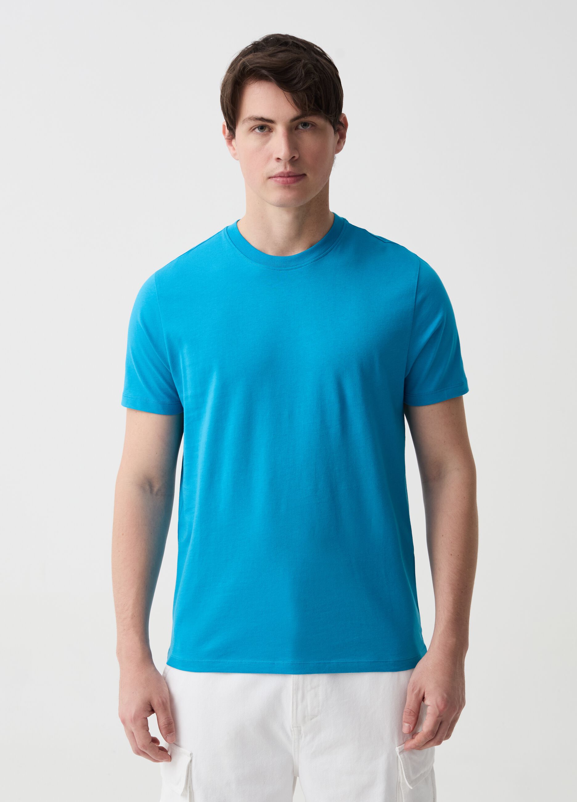 T-shirt girocollo in cotone bio