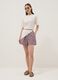 Purple stretch cotton shorts_0