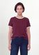 Red pure cotton T-shirt with buttons, regular fit_2