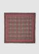 Foulard marrone in misto viscosa e lana a pois_1