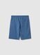 Boys' blue pure cotton shorts, regular fit with print_1