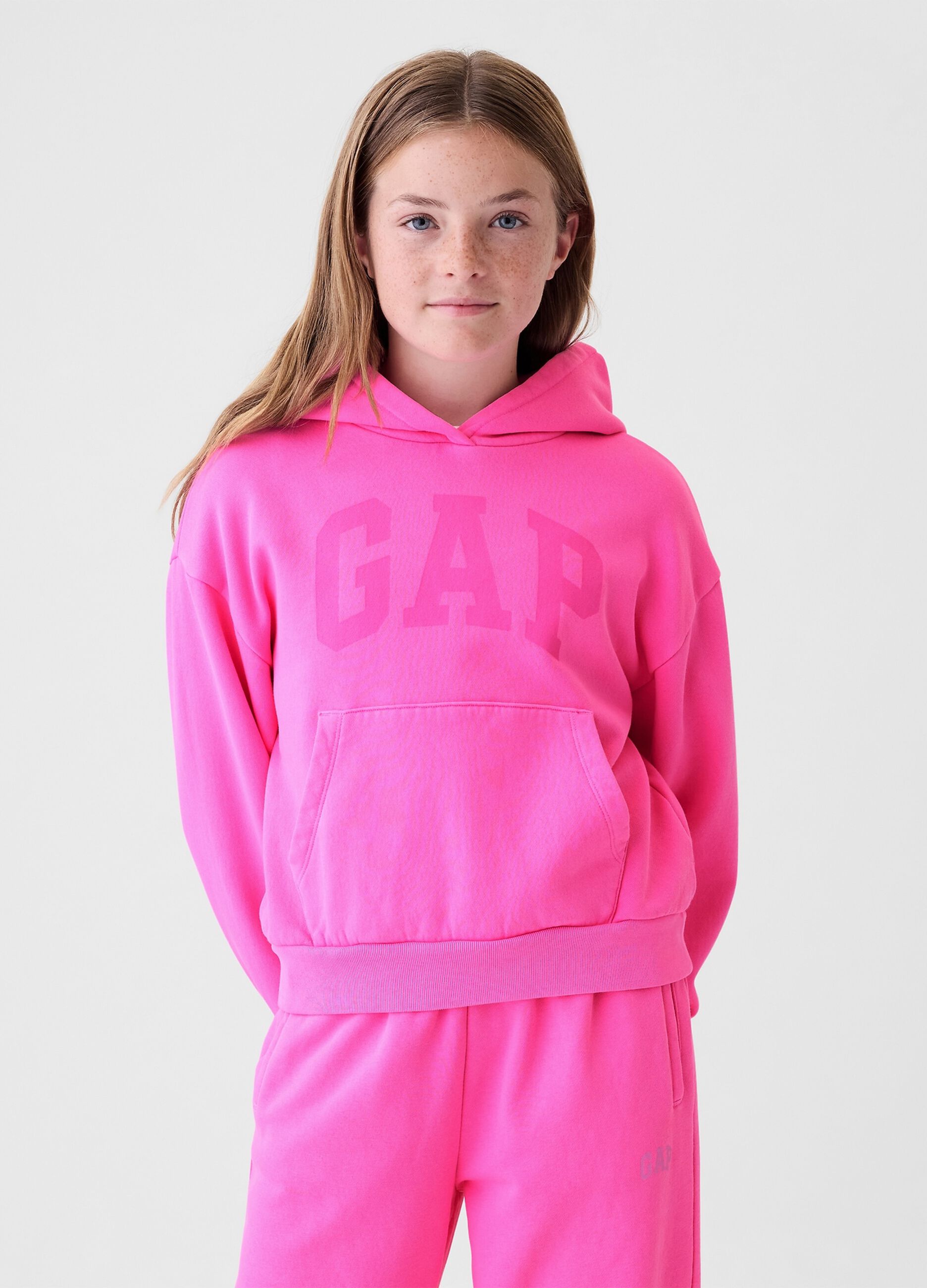 Hoodie with printed logo