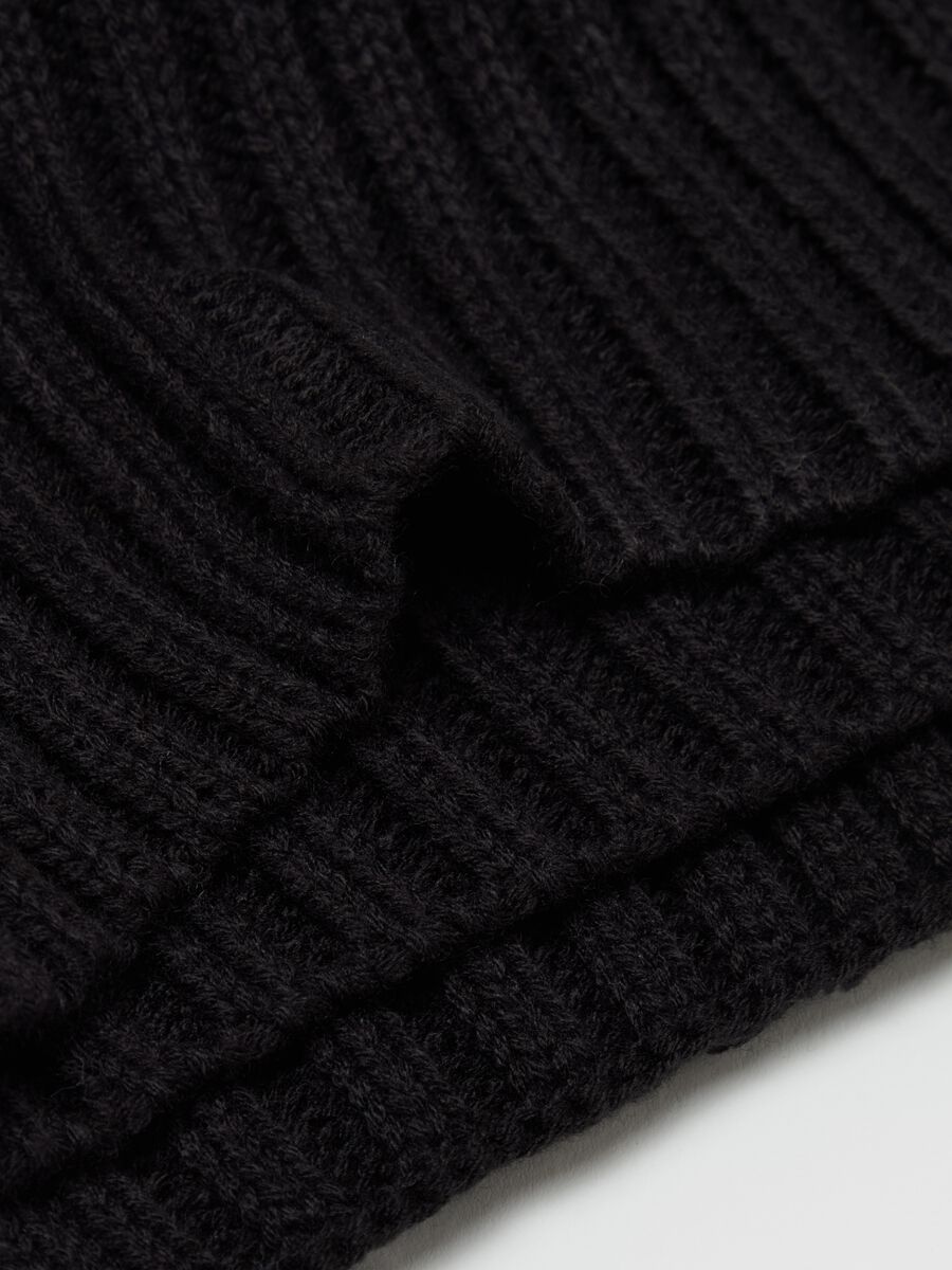 Ribbed knit neck warmer_1
