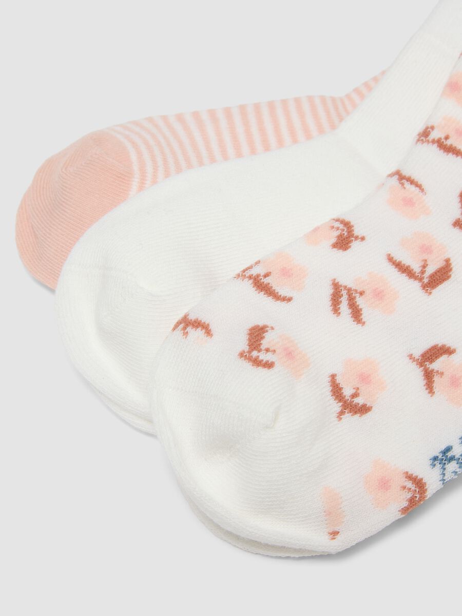 Five-pack of multicolour short socks in stretch organic cotton_2