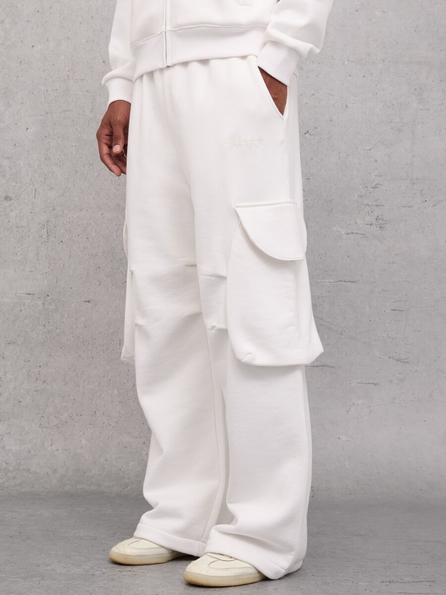 Cargo Sweatpants White_0