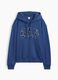 Sweatshirt com capuz azul-marinho em mistura de algod&atilde;o, com fecho e log&oacute;tipo GAP_3
