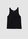Black viscose-blend glitter tank top, regular fit_0
