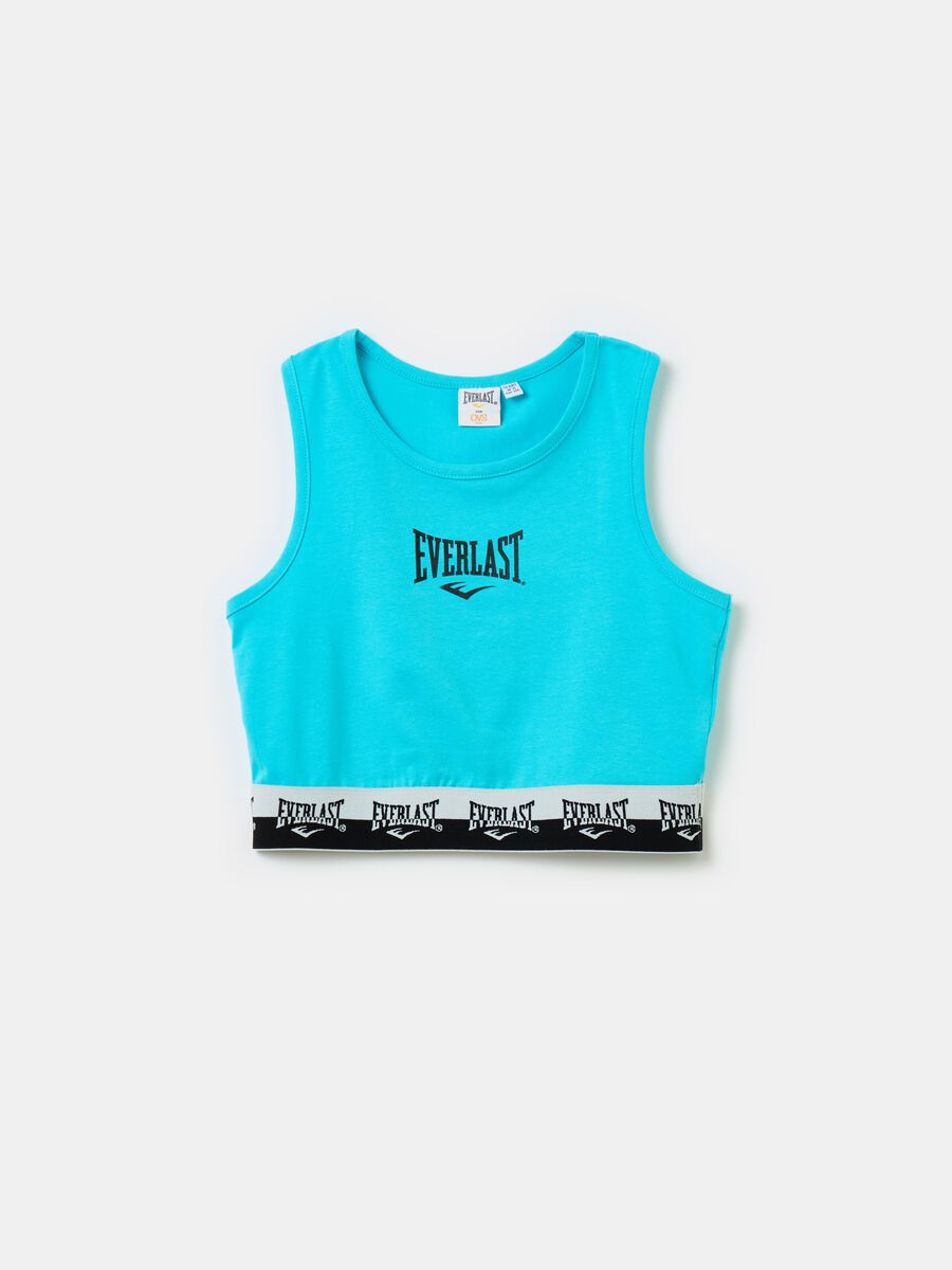 Crop top with elasticated base and logo_0